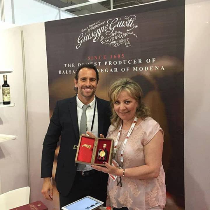 Cooktique Owner Karine Abrahamyan, right, at Fancy Food Show in New York.
