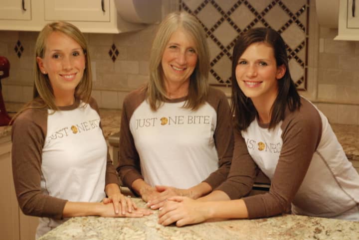 The creators of Just One Bite, from left, are Amy Solomon, Barbara Weiss and Allyson Weiss. 