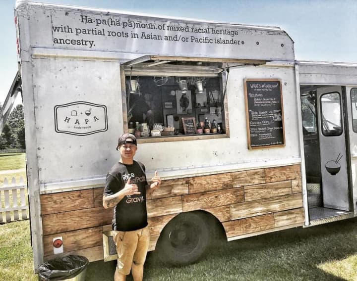 Chris Gonzalez, chef of Stamford&#x27;s Hapa Food Truck is all about American street food + Asian Pacific cuisine.