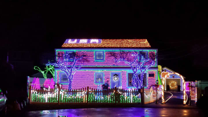 Stamford resident Tony Pampena goes all out in decorating his home.