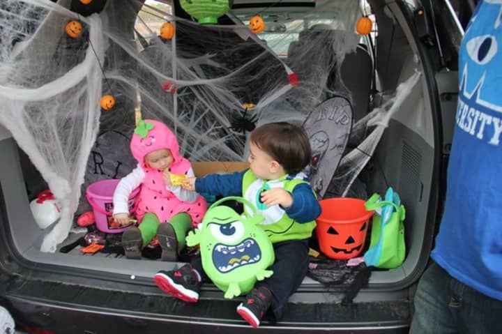 Nathen Allen and Hannah Barone at a previous Carlstadt Trunk or Treat.