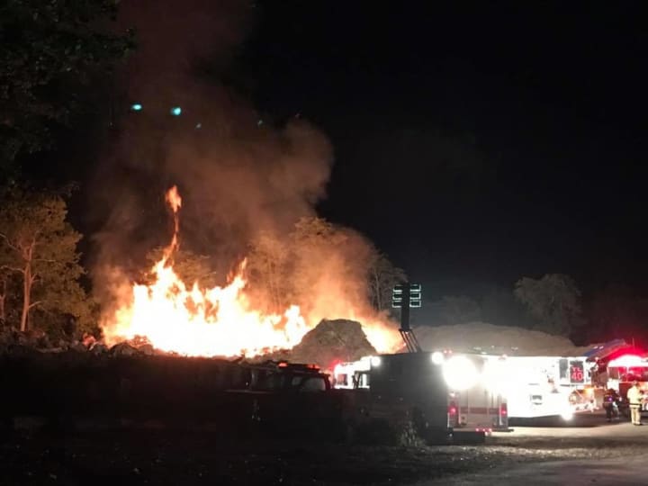 Firefighters battled a brush fire late Sunday night.