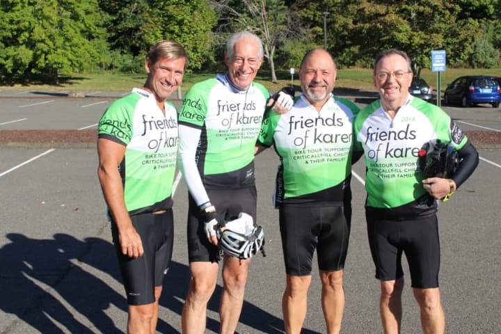The Somers Lion Club joined others in the Friends of Karen bike ride fundraiser.