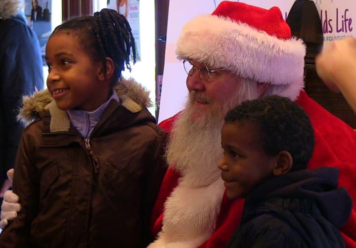 Santa Claus gave out toys and met children in Peekskill.