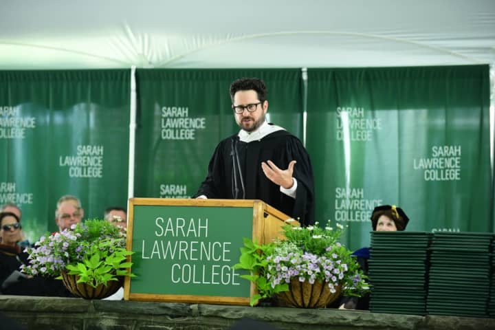 JJ Abrams addresses the graduates of Sarah Lawrence College.