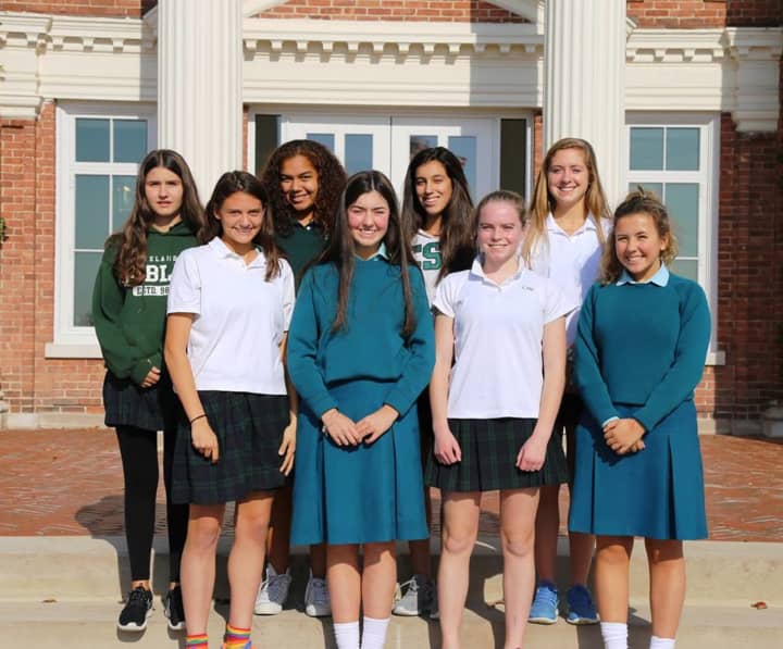 Young students at the Sacred Heart School of Greenwich, Connecticut.