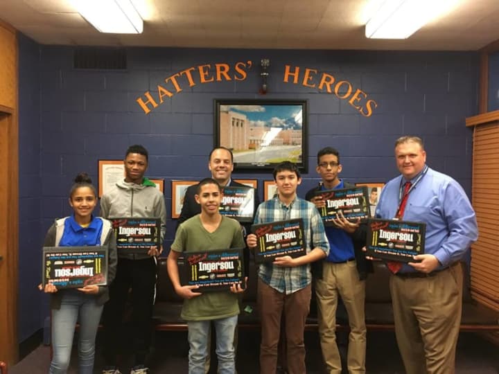 Todd Ingersoll of the Ingersoll Auto Group donated 15 laptops to Danbury High School so that students without the necessary technology at home can still complete their school work.