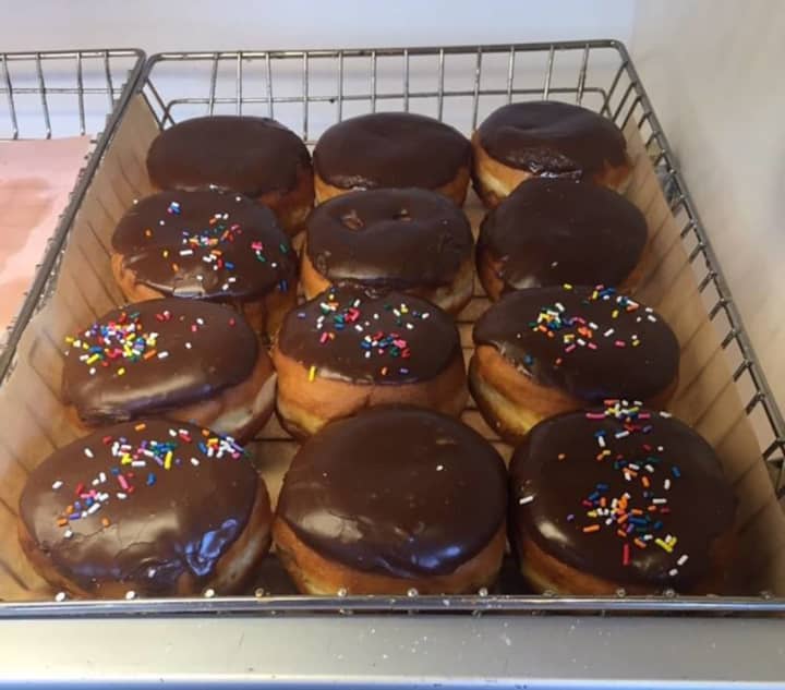 Boston creme doughnuts from Twin Donut.