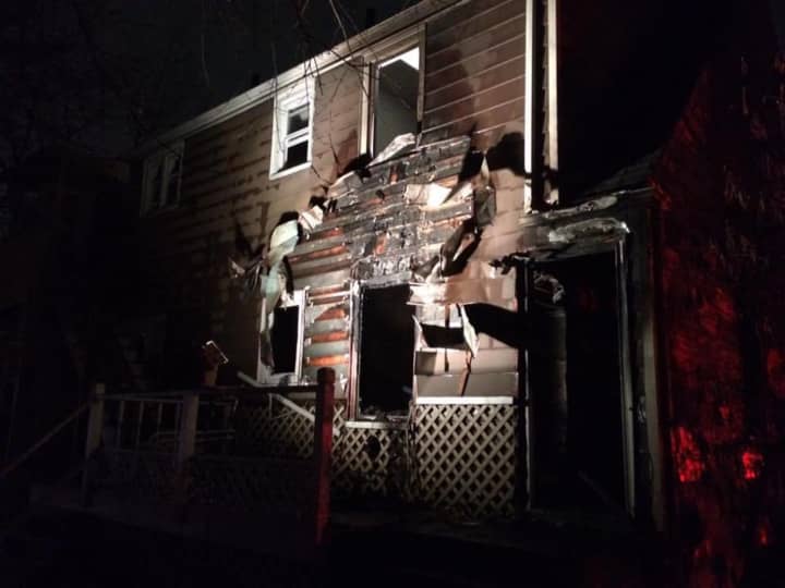 An early morning fire scorched the two-story home at 436 Sedgewick Ave. in Stratford.