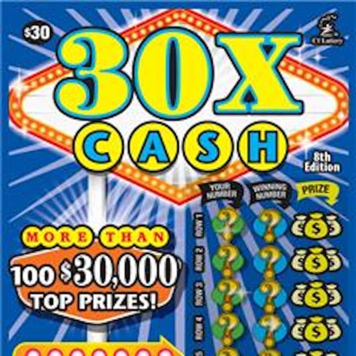 A New City man won $10,000 playing 30X Cash in Connecticut.