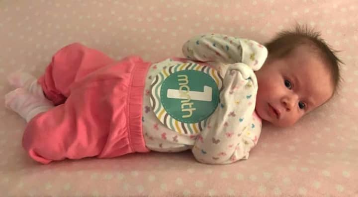 Baby Natalie, who was delivered at home by two Brookfield police offices, is now 1 month old.