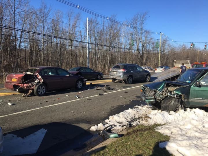 A woman high on drugs caused a multi-car crash on Thursday in Ramapo.