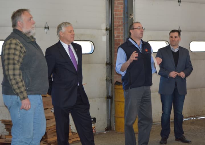 Dutchess County Executive Marc Molinaro (R) thanked highway crews for their efforts during last week&#x27;s snowstorm.