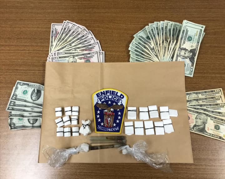 The Enfield Police Department seized heroin, crack and cash during a bust.
