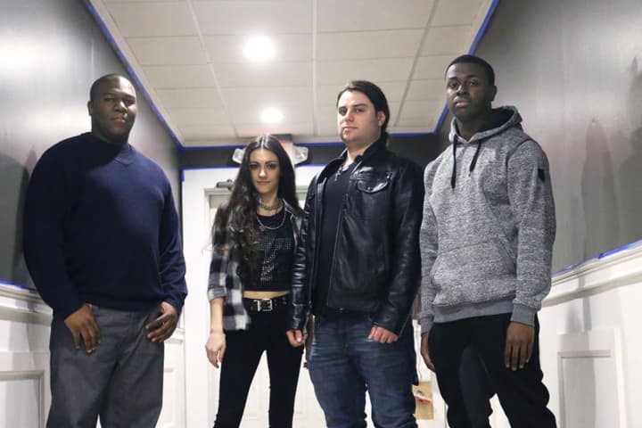 The Diamonds to Dust band. Left to right: Barry Elliott, Virginia Califano, Tyler Ronconi and Melvin Hogue.