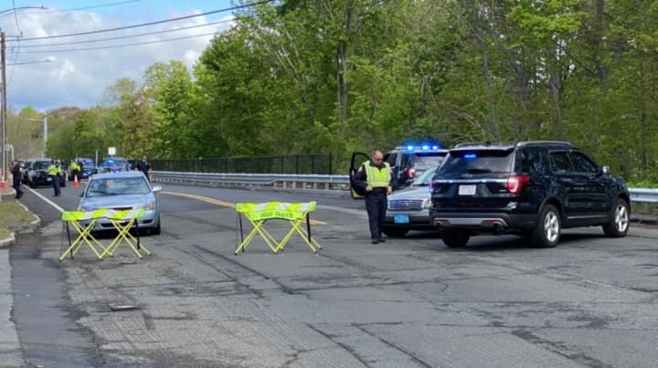 An officer from the Agawam Police Department was hospitalized after being struck by a vehicle.