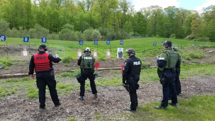 Ramapo police officers spent the day sharpening their weapons skills.