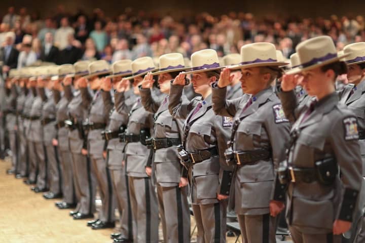 Nearly 200 new members were welcomed by Gov. Andrew Cuomo into the New York State Police.