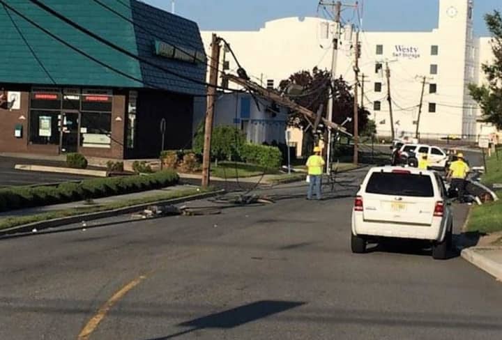 Power was knocked out to several businesses.