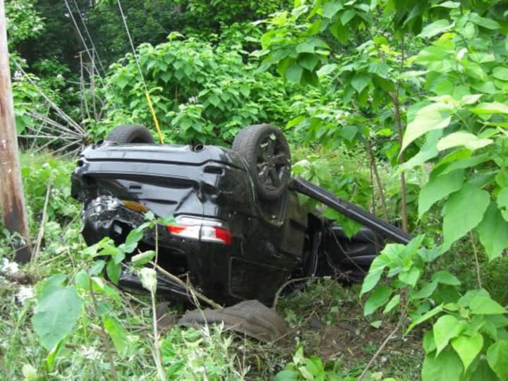 A Suffern man was not injured after flipping his vehicle.