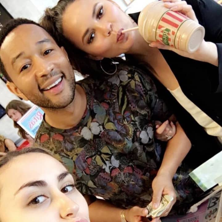 John Legend and Chrissy Tiegen stopped in Glen Rock for ices Sunday.