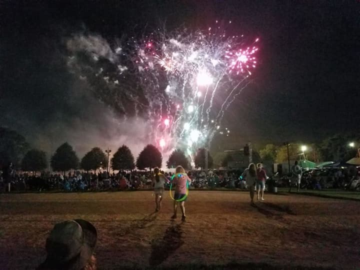 Fireworks light up the night in Ramsey.