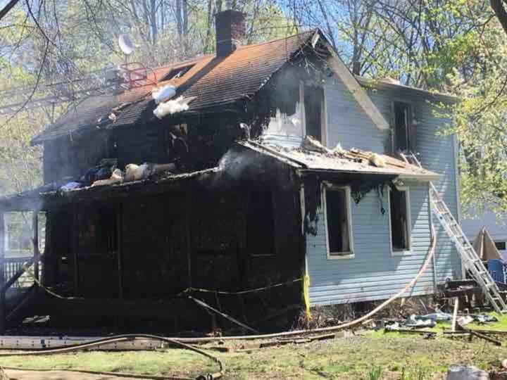 A fire destroyed a Teaneck house on Sunday.