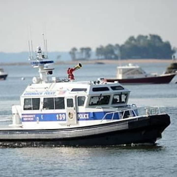 Greenwich Police marine patrol members rescued a man off Long Island Sound.