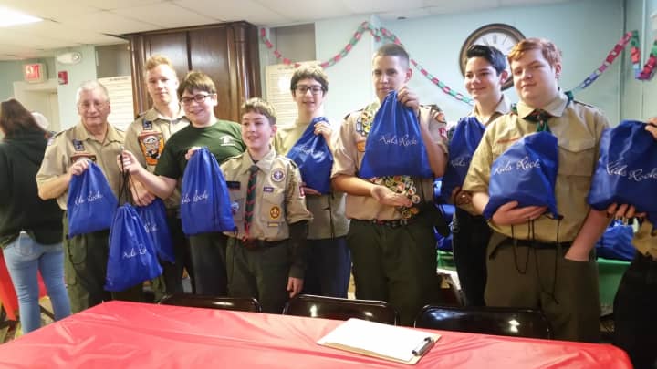 Rutherford Boy Scouts Bring Toiletries To The Needy In Passaic County.