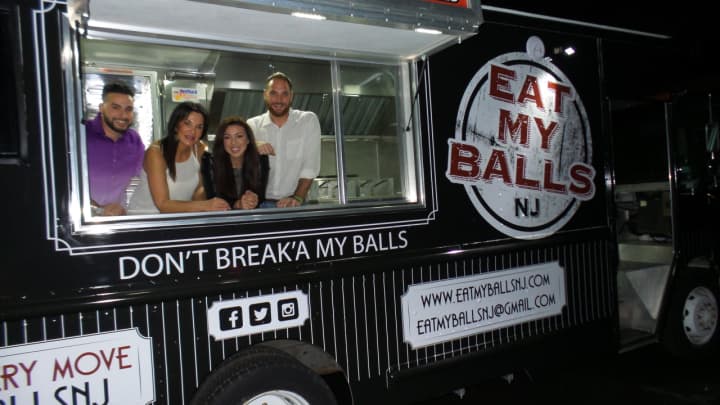 The folks behind the Eat My Balls food truck, left to right: Gino Fasolo  Jr., Rosa Fasolo, Cynthia Fasolo and Michael Eichman. 
