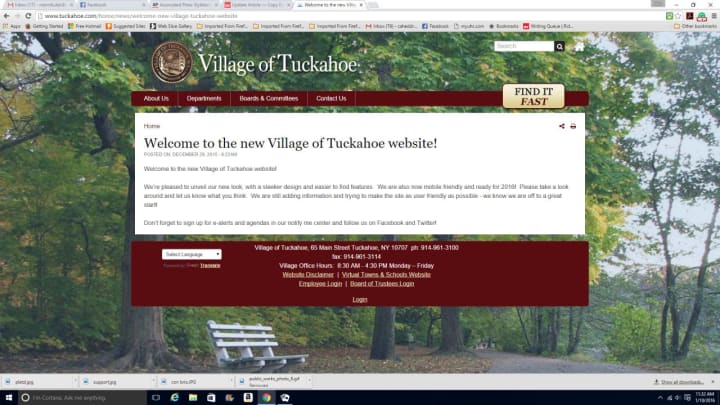 The village of Tuckahoe has redesigned its website.