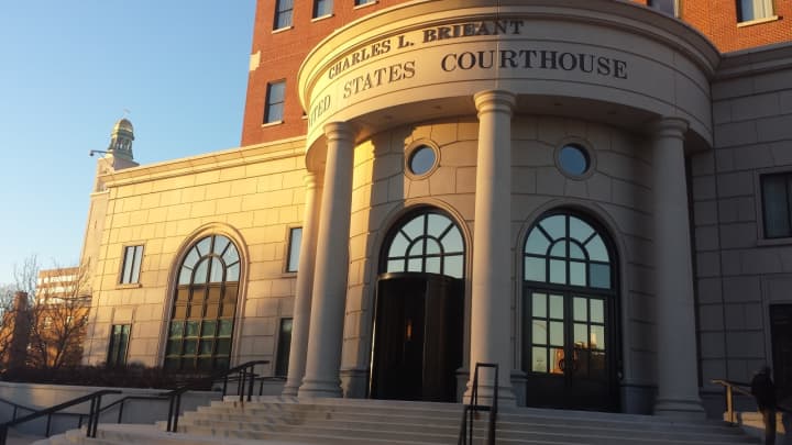 The federal court in White Plains where a 59-year-old former justice from Orange County pled guilty to lying about her residence in Rockland County.