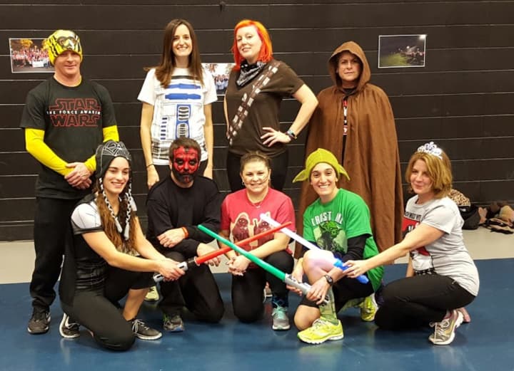 The &quot;Star Wars&quot; themed team at West Milford&#x27;s Give a Goat night.