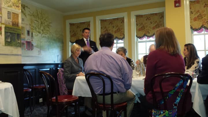 Michael C. Corcoran Jr., who became the City of Rye&#x27;s police commissioner on Feb. 1, spoke to the Rye Rotary Club at Ruby&#x27;s restaurant.