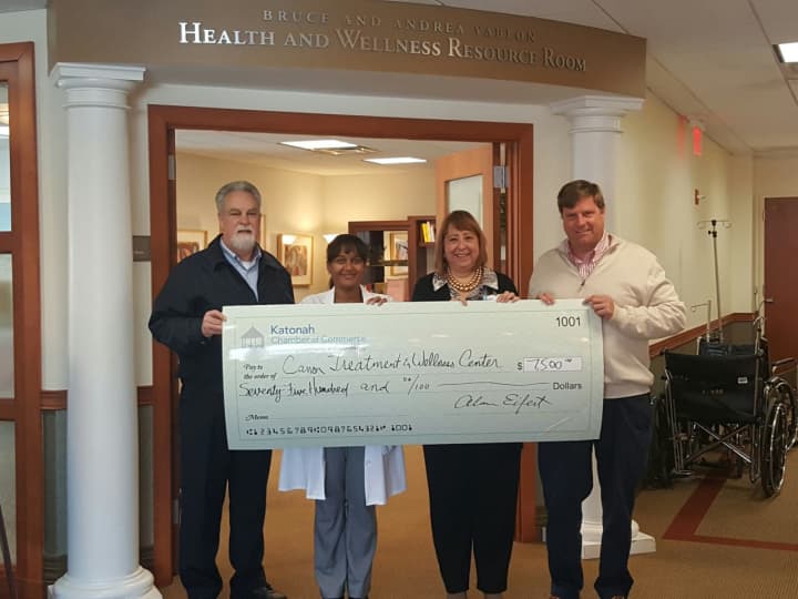 The Katonah Chamber of Commerce has donated $7,500 to the Bruce &amp; Andrea Yablon Cancer Health and Wellness Program at Northern Westchester Hospital.