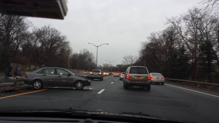 The crash is just south of Exit 16 at Webster Avenue In New Rochelle.