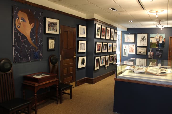 Selections shown here from the Advanced Placement art students who attend Fairfield Ludlowe and Fairfield Warde High Schools in The Perkin Gallery at Pequot Library.