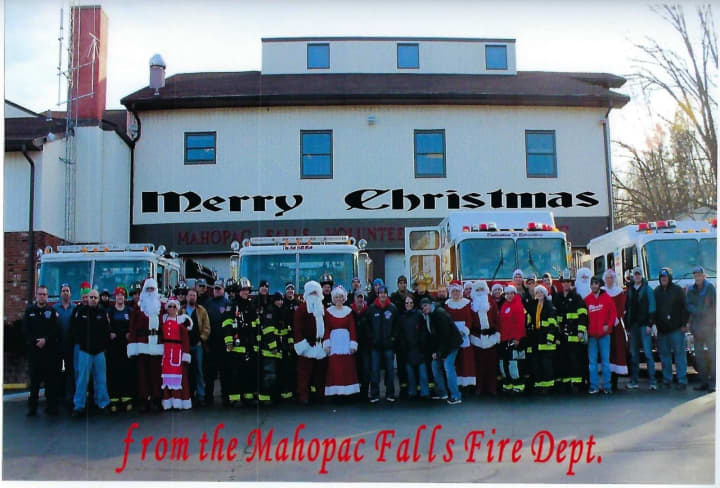 Fire and EMS crews hit the streets in Mahopac Saturday, escorting Santa to get last-minute requests from the girls and boys, handing out candy canes, and collecting gifts for TOYS for TOTS.