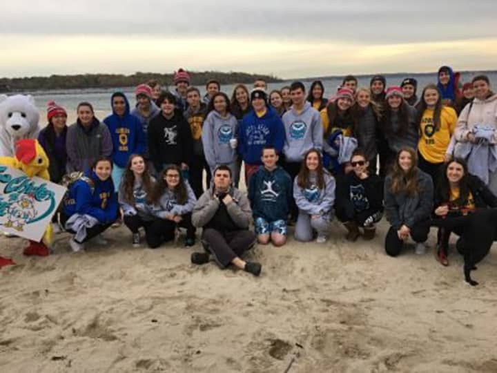 Somers Leos participated in a Polar Plunge to raise money for Special Olympics.