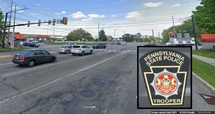 The intersection of US 30 and PA 100 where the four-vehicle crash happened, according to the Pennsylvania State Police.