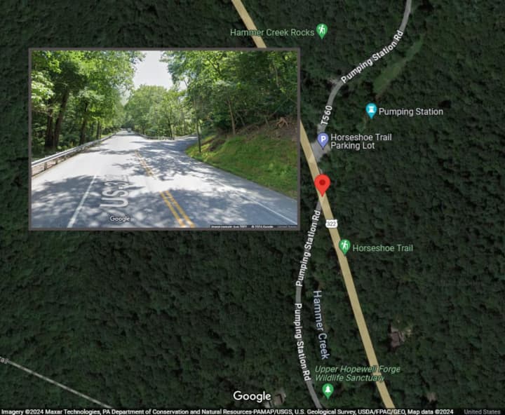 The intersection of Route 322 and Pumping Station Road in Lititz, Elizabeth Township where&nbsp;Michael Halupa died in a crash into a tree on Feb. 23, according to the Lancaster County Coroner's Office.&nbsp;