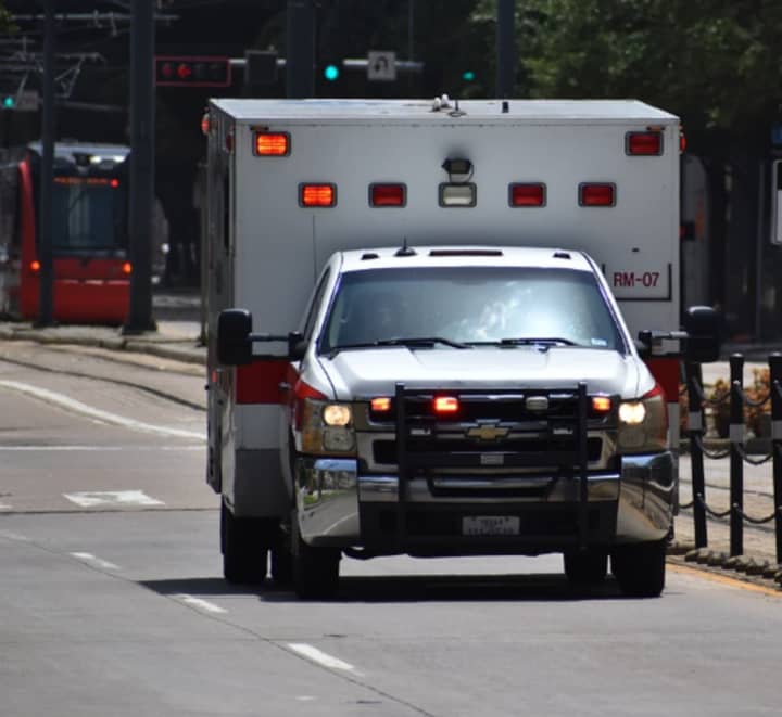 An ambulance on a highway similar to the one that fatally struck Michael Csernik in Pennsylvania.