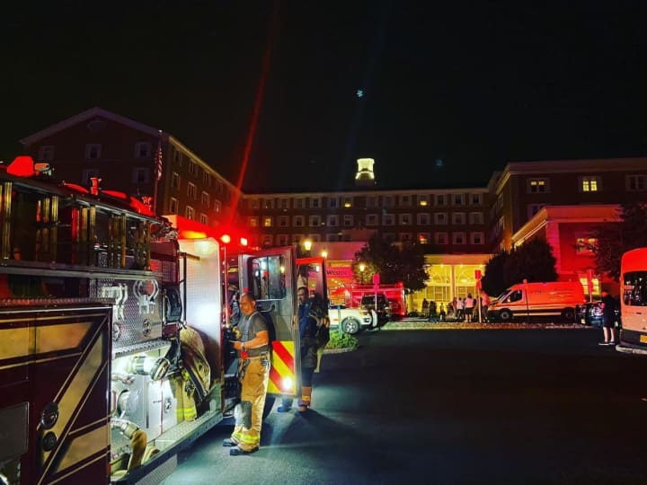A six-story hotel in Morris County was evacuated due to a carbon monoxide leak Tuesday, several responding agencies confirmed.