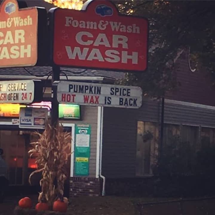 A local car wash is pranking customers by offering pumpkin spice car waxes.