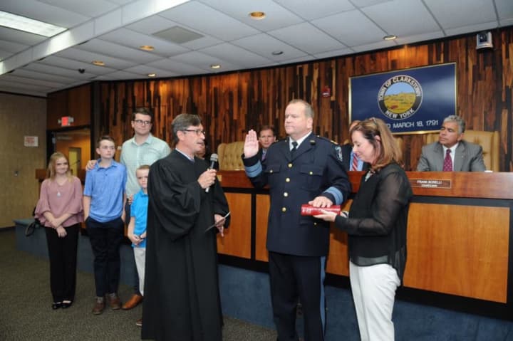 Chief Raymond McCullagh during his swearing-in ceremony.