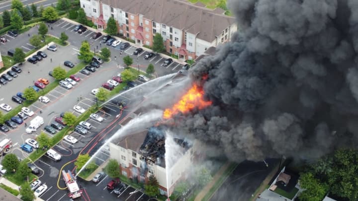 Carteret apartment building blaze