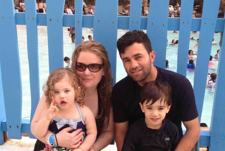 Samantha and Joel Colindrés with their son, Preston, and daughter, Lila.