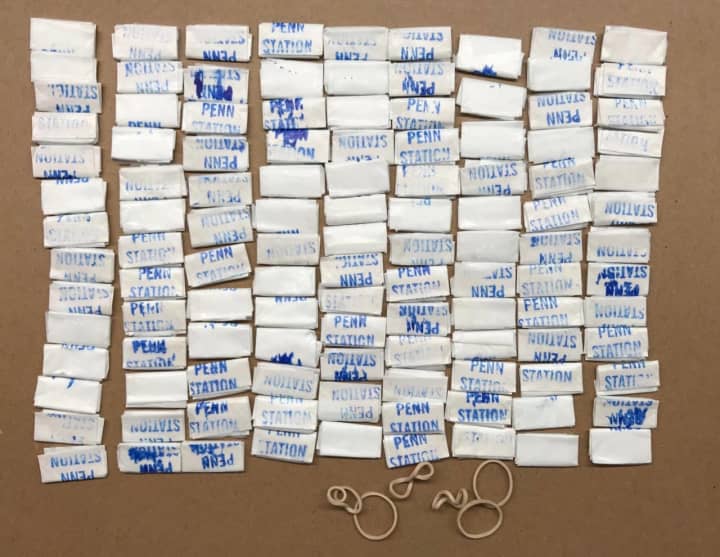 Port Jervis Police seized more than 100 bags of heroin on Pike Street.