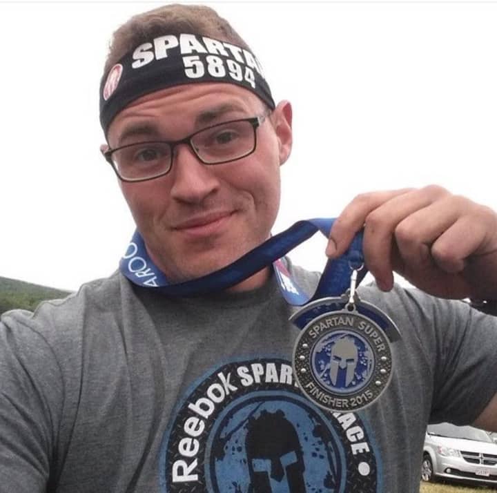 Nick Smith, a proud finisher of a recent Spartan Race.