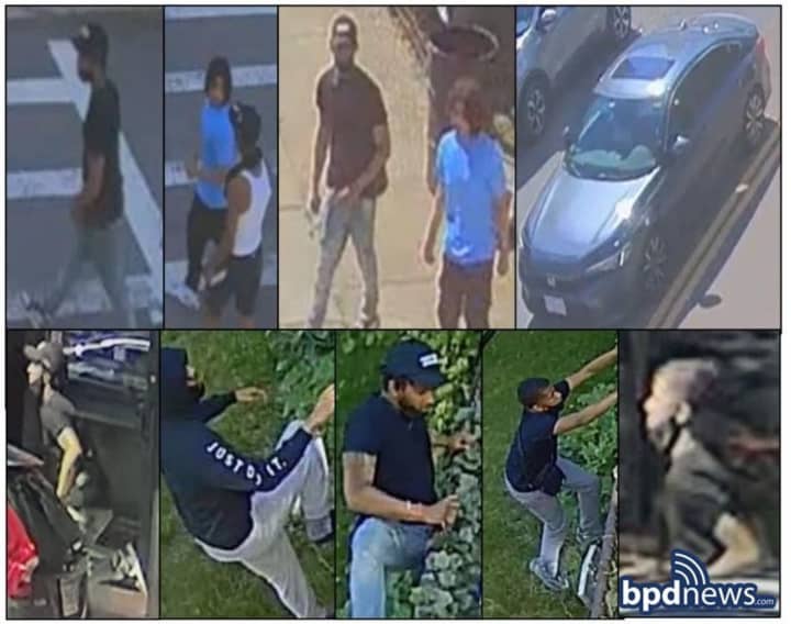 Images of the suspected individuals and vehicle